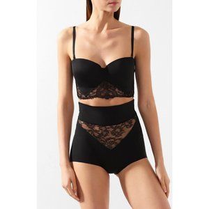 La Perla Balcony Bra Black Size 36C Chantilly Lace